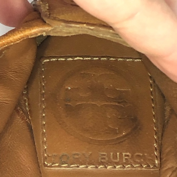 Tory Burch Eddie Tan Leather Ballet Flats Shoes Women’s Size 6.5 flaws - Picture 9 of 16